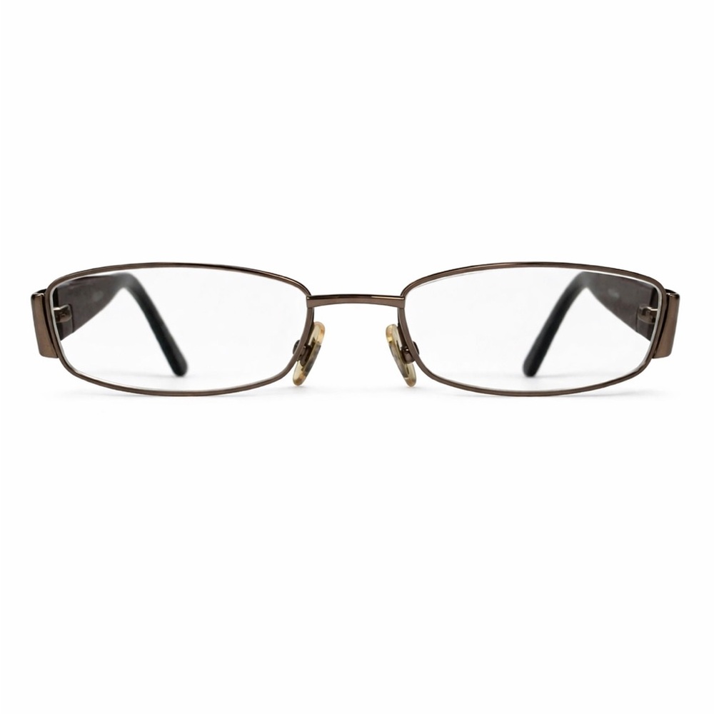 Gucci Unisex Black and Gold GG Logo Rectangular Glasses